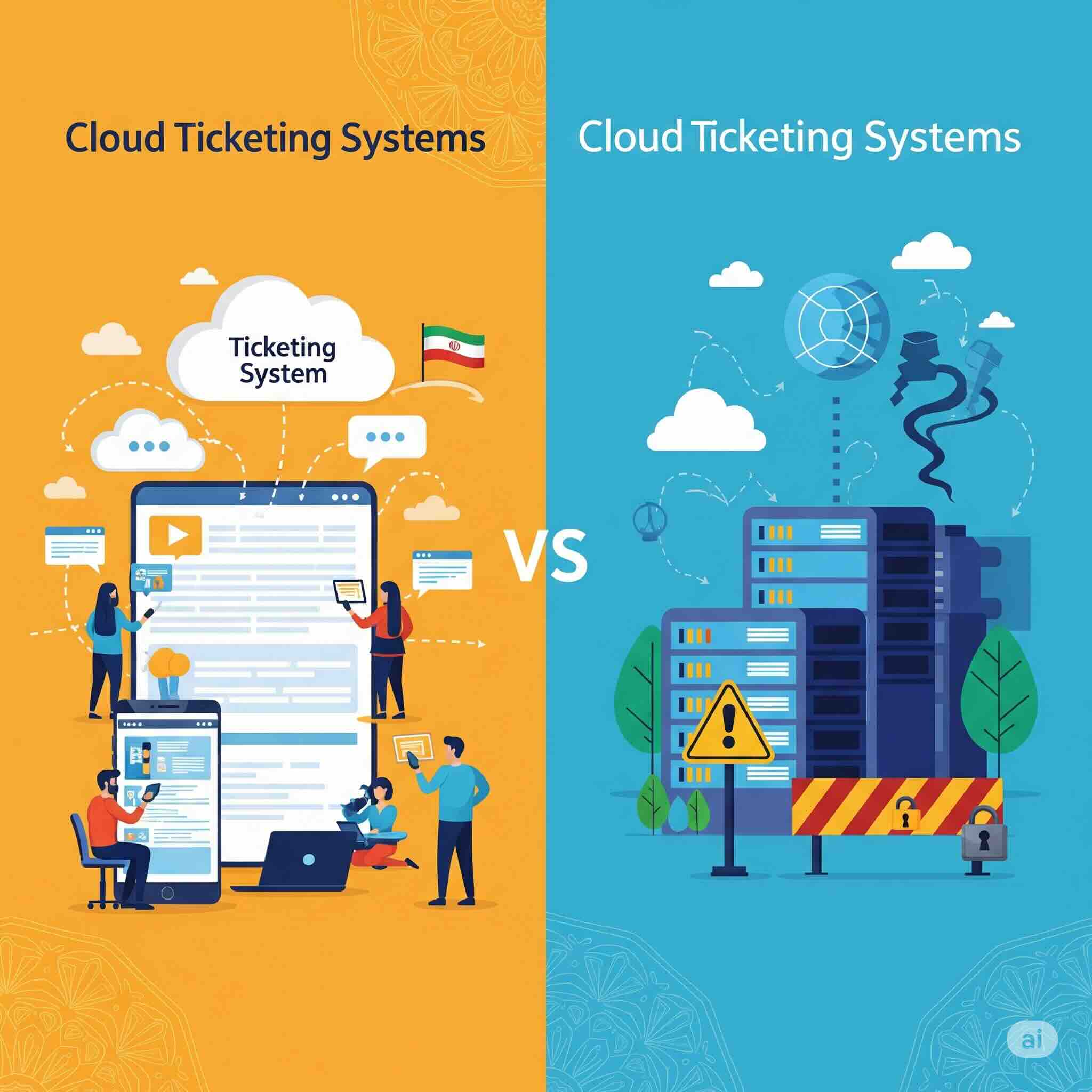 سیستم‌های تیکتینگ ابری (Cloud-based): بررسی مزایا، معایب و مناسب بودن برای کسب‌وکارهای ایرانی